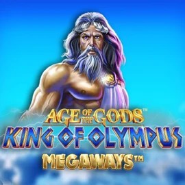 Age Of The Gods: King of Olympus Megaways slot logo by Origins at Vegashero Casino